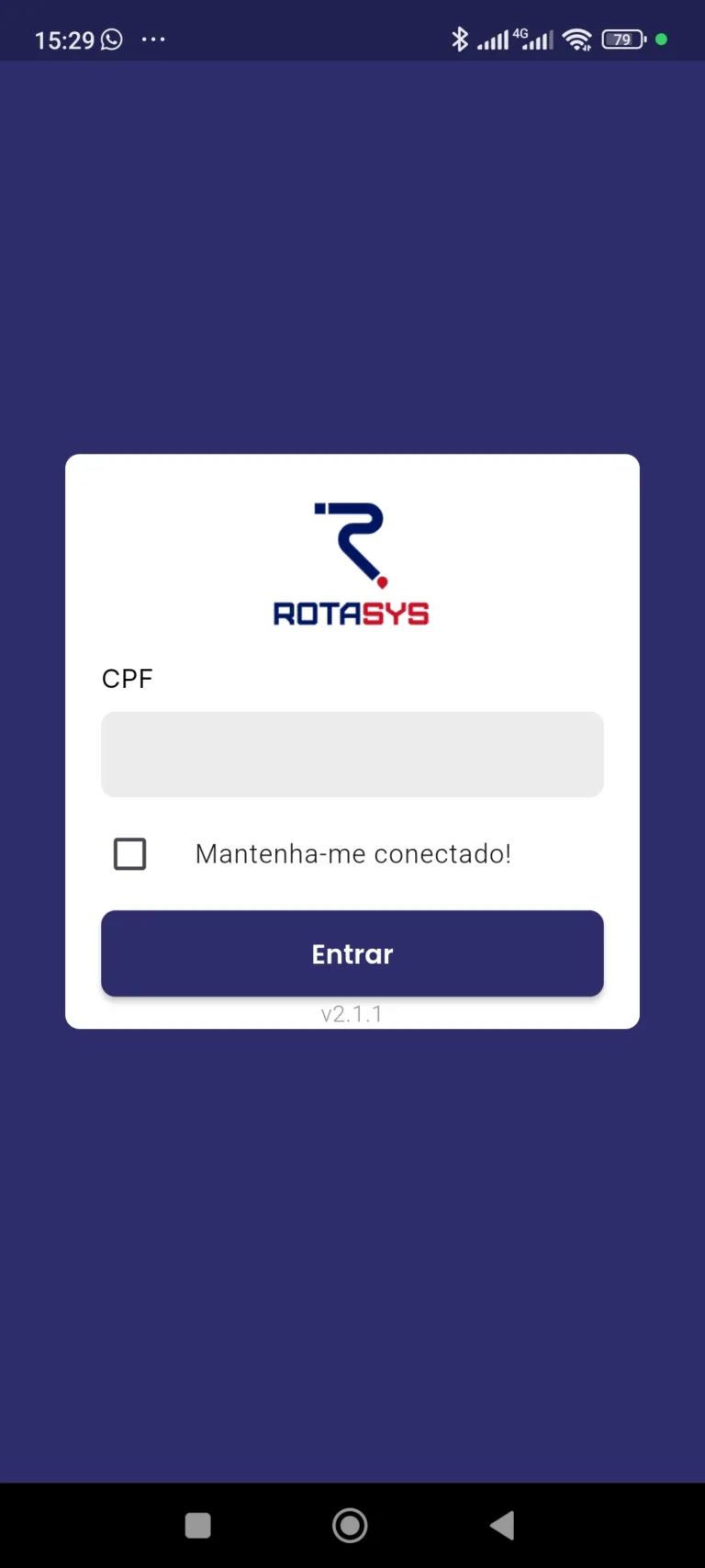 Rota Sys - Tela Login