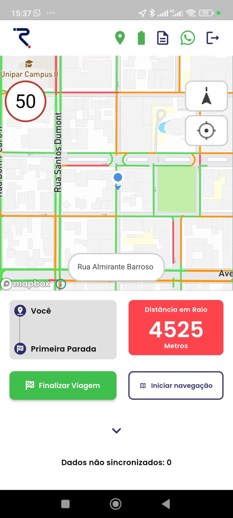 Rota Sys - Viagem aceita - clara